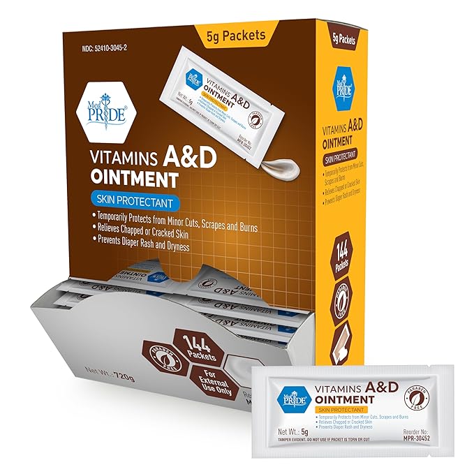 MedPride Shield Line Vitamins A & D Ointment- 1 oz tubes - Indv. boxed - 72/cs.