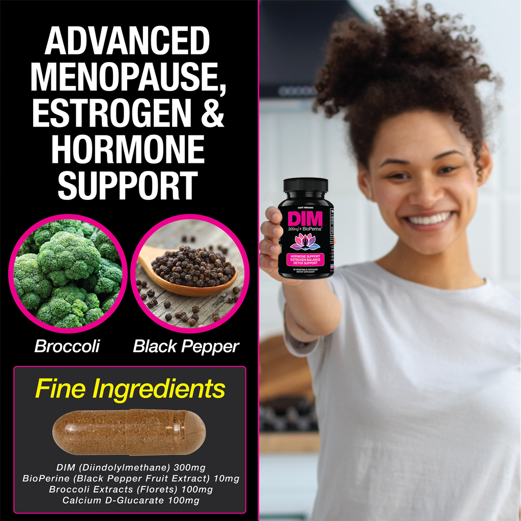 DIM Supplement 300 mg Supplements | Hormone Estrogen and Menopause Balance for Women