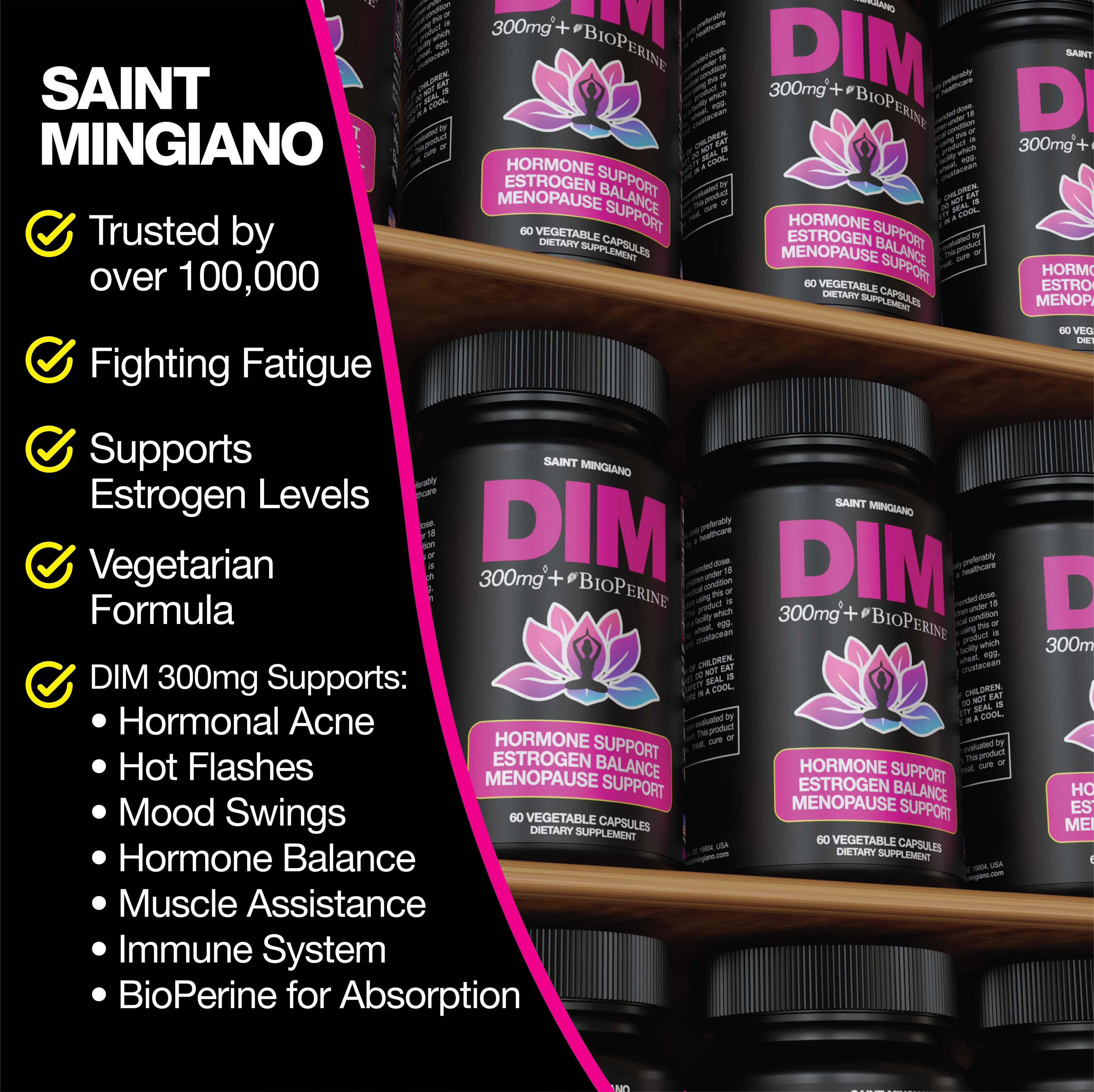 DIM Supplement 300 mg Supplements | Hormone Estrogen and Menopause Balance for Women