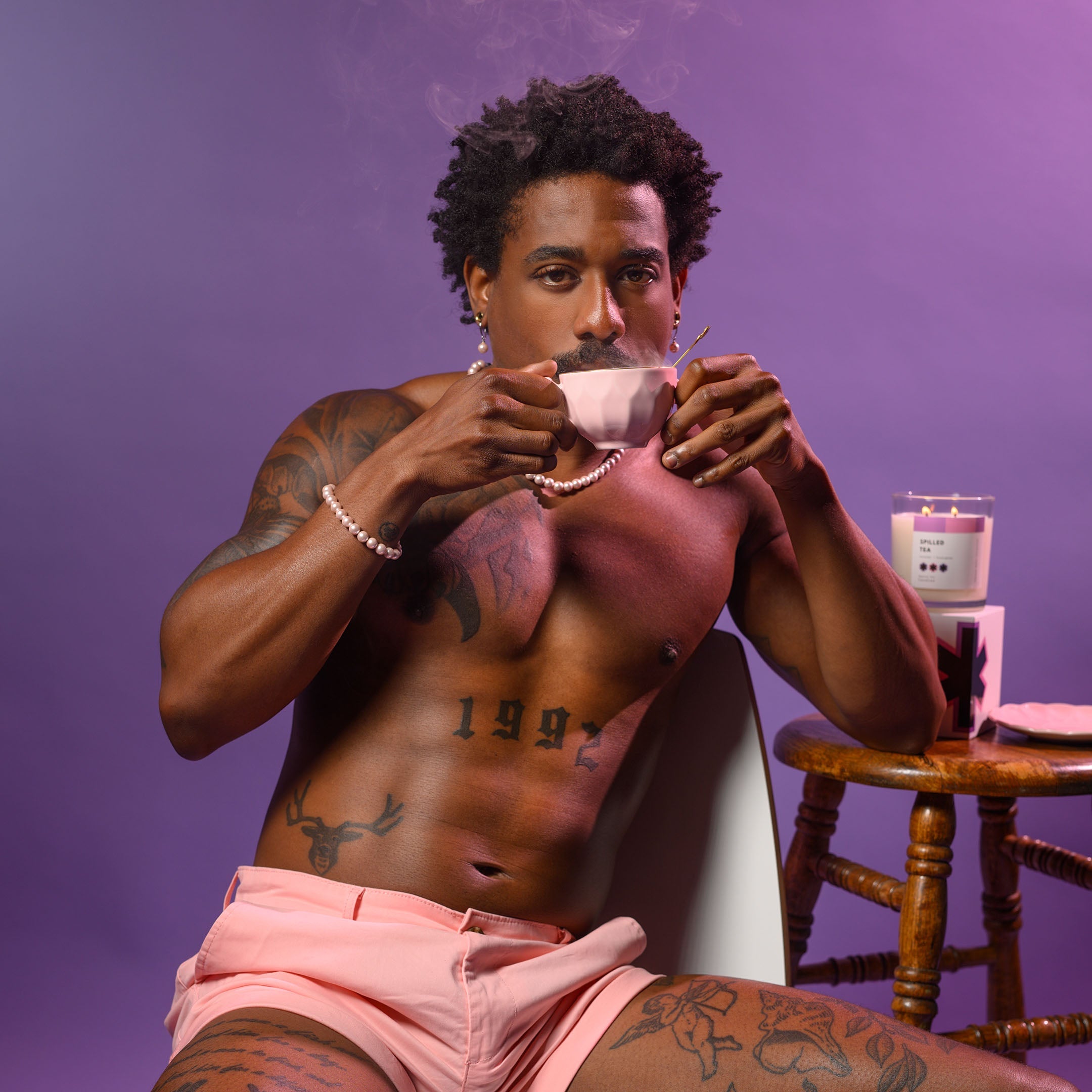 Spilled Tea, Lavender + Eucalyptus 11oz Candle